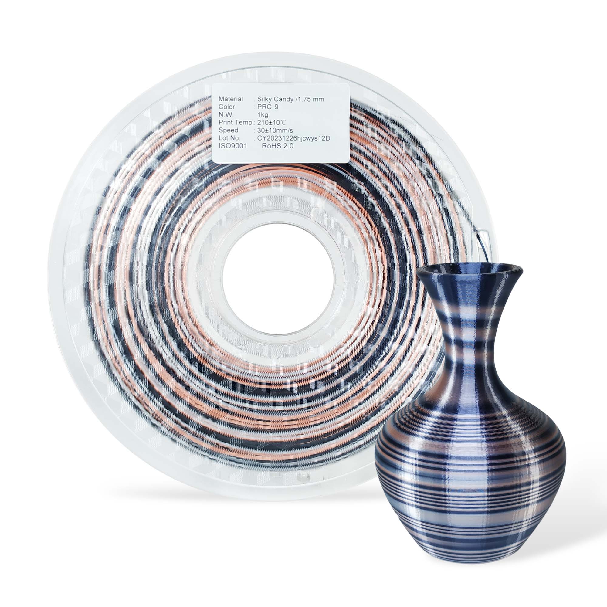 3DE Premium - PLA - Candy Rainbow - Black, Silver, Red Copper V2- 1.75mm - 1kg - Limited Edition