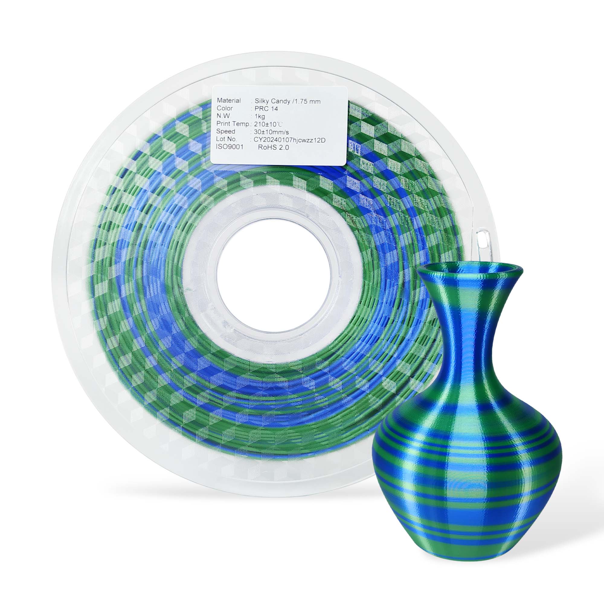 3DE Premium - PLA - Candy Rainbow - Blue, Green V1 - 1.75mm - 1kg - Limited Edition