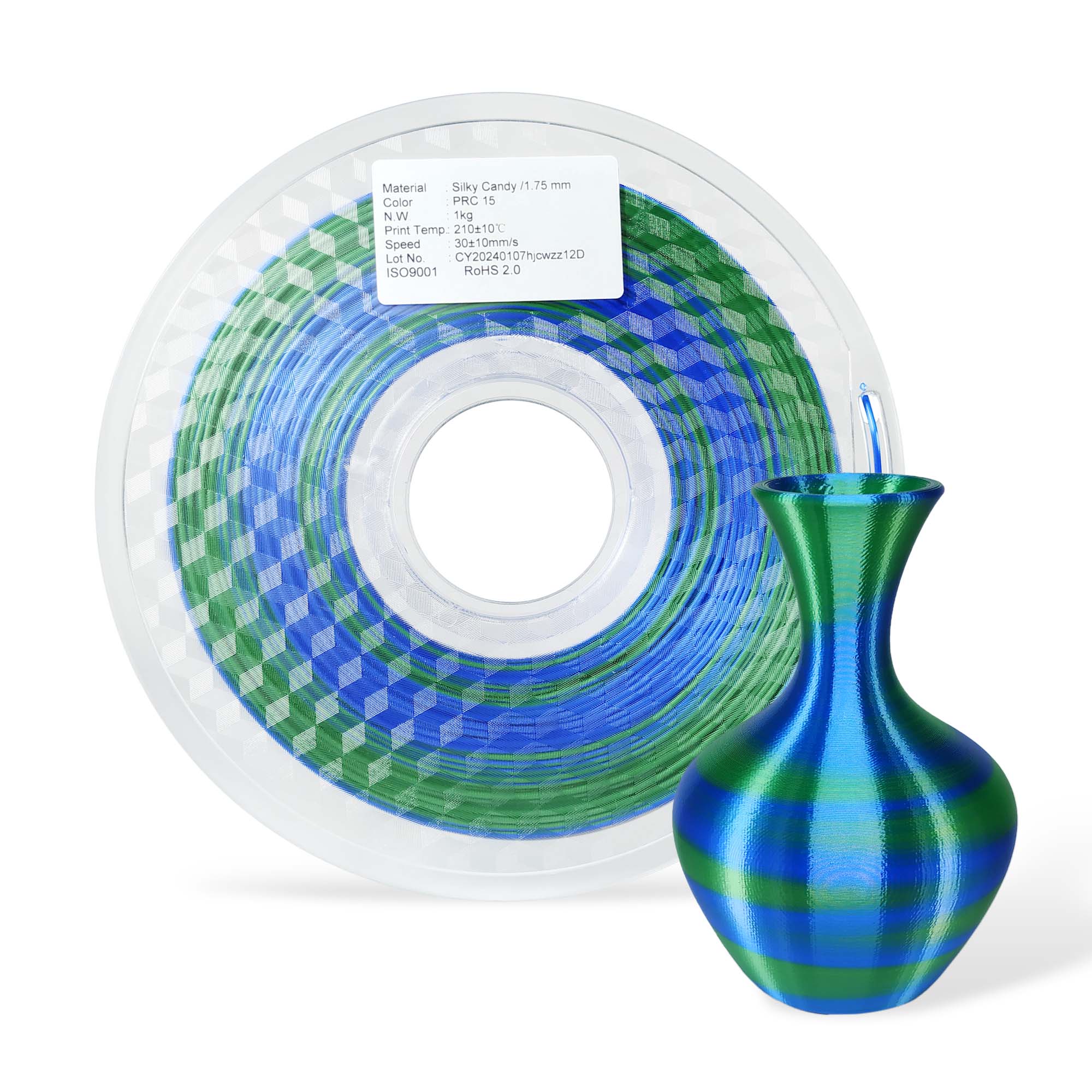 3DE Premium - PLA - Candy Rainbow - Blue, Green V2 - 1.75mm - 1kg - Limited Edition