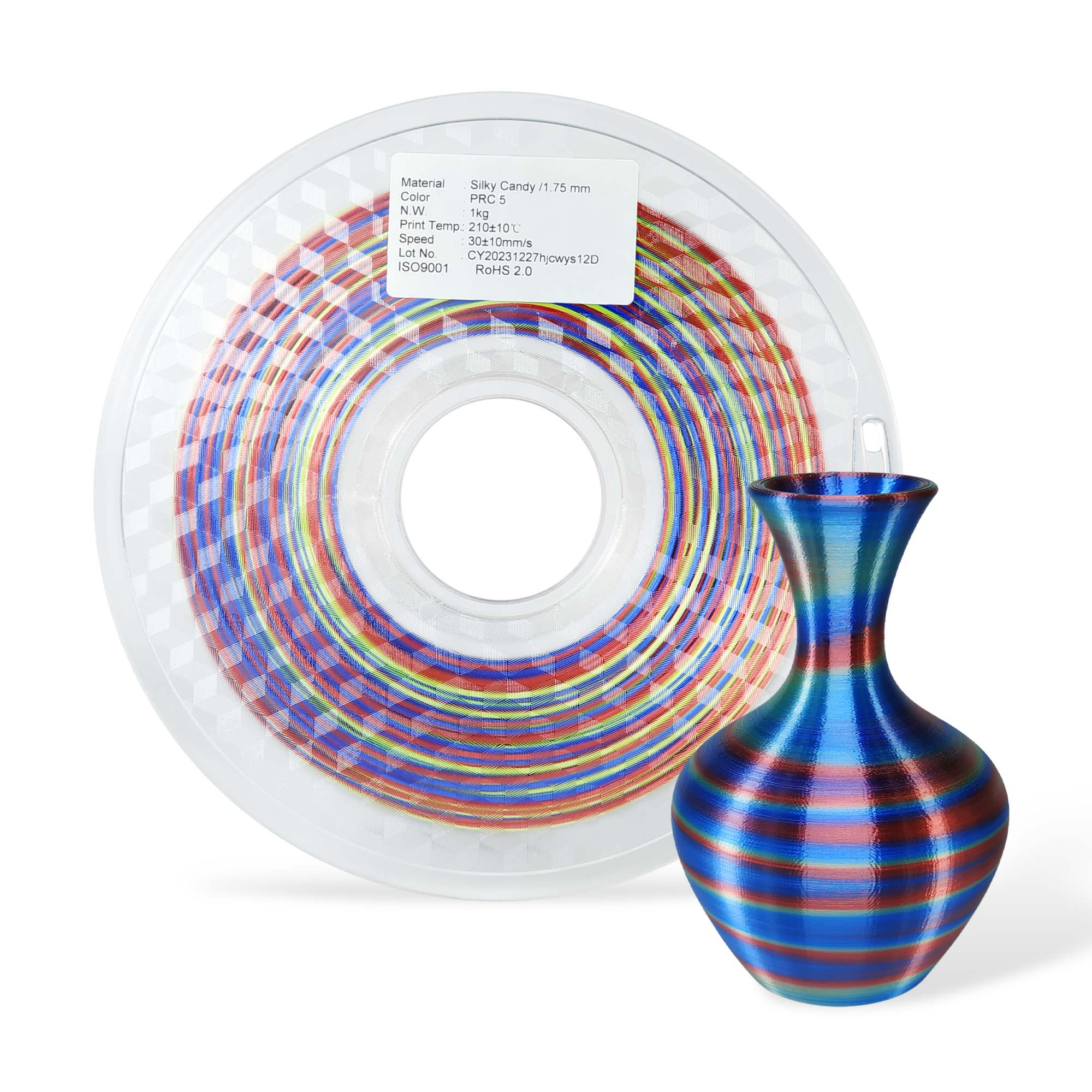 3DE Premium - PLA - Candy Rainbow - Blue, Red, Green - 1.75mm - 1kg - Limited Edition