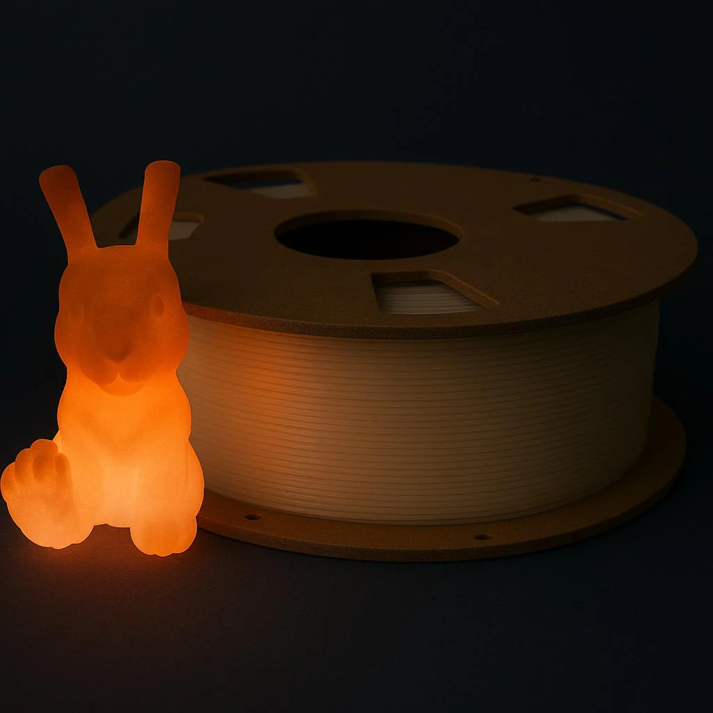 3DE Premium - PLA - Glowing Orange - 1.75mm - 1kg - Image 2