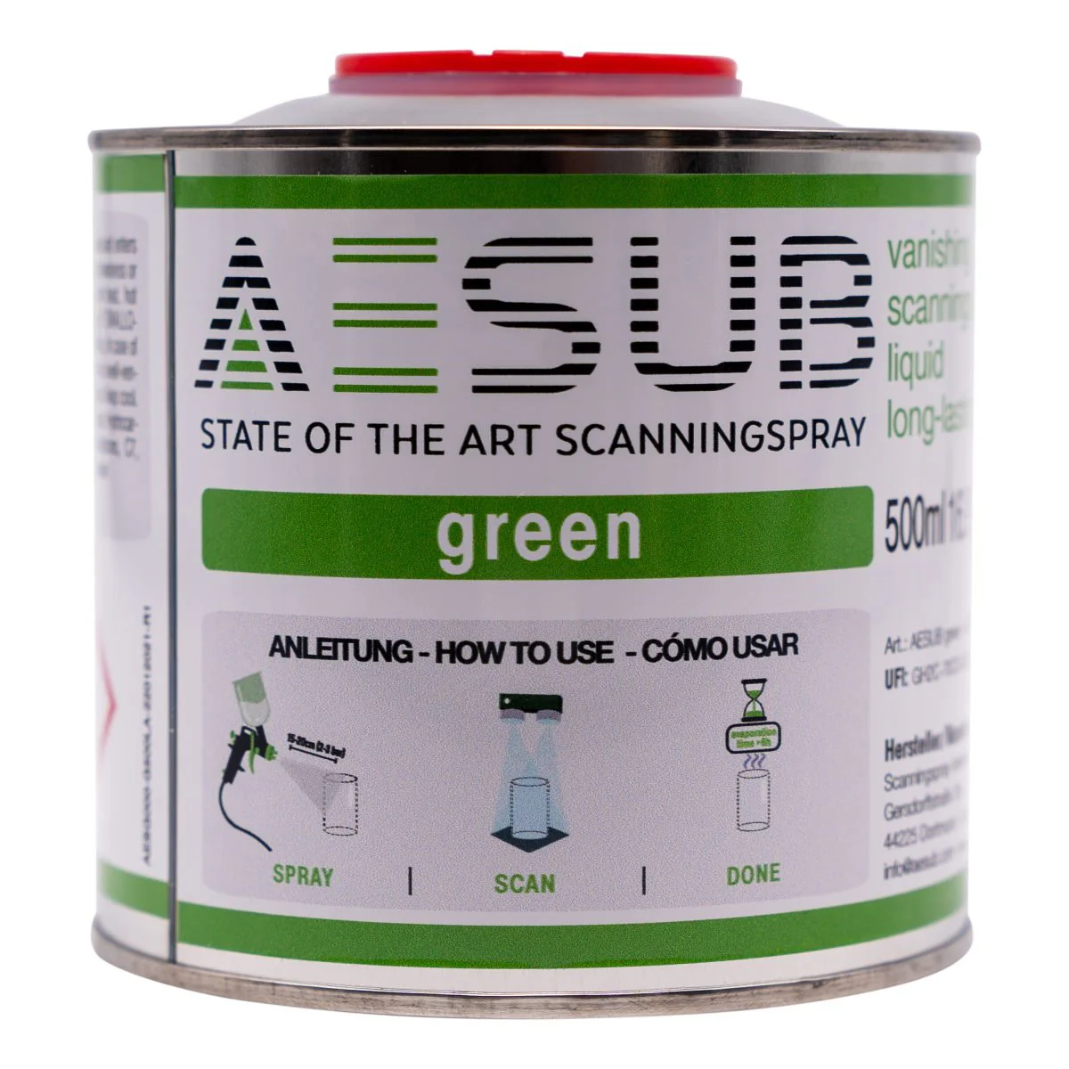 AESUB Green - Selvfordampende Scan Spray - 500ml