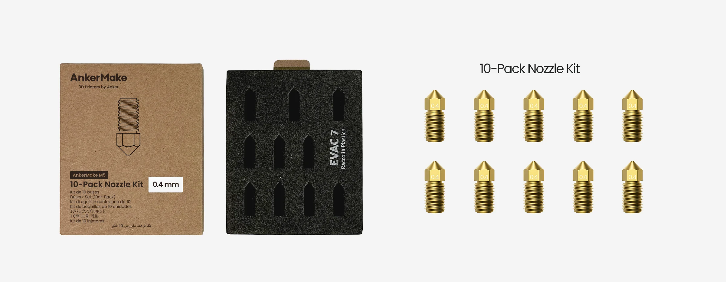 AnkerMake - M5 Brass Nozzle Kit - Pick a Size - Image 5