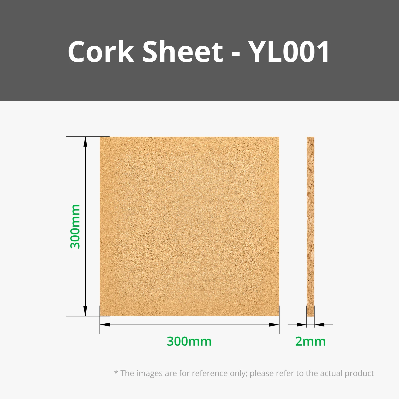 Bambu Lab - 300x300x2mm Cork Sheet (4pcs) - Image 3