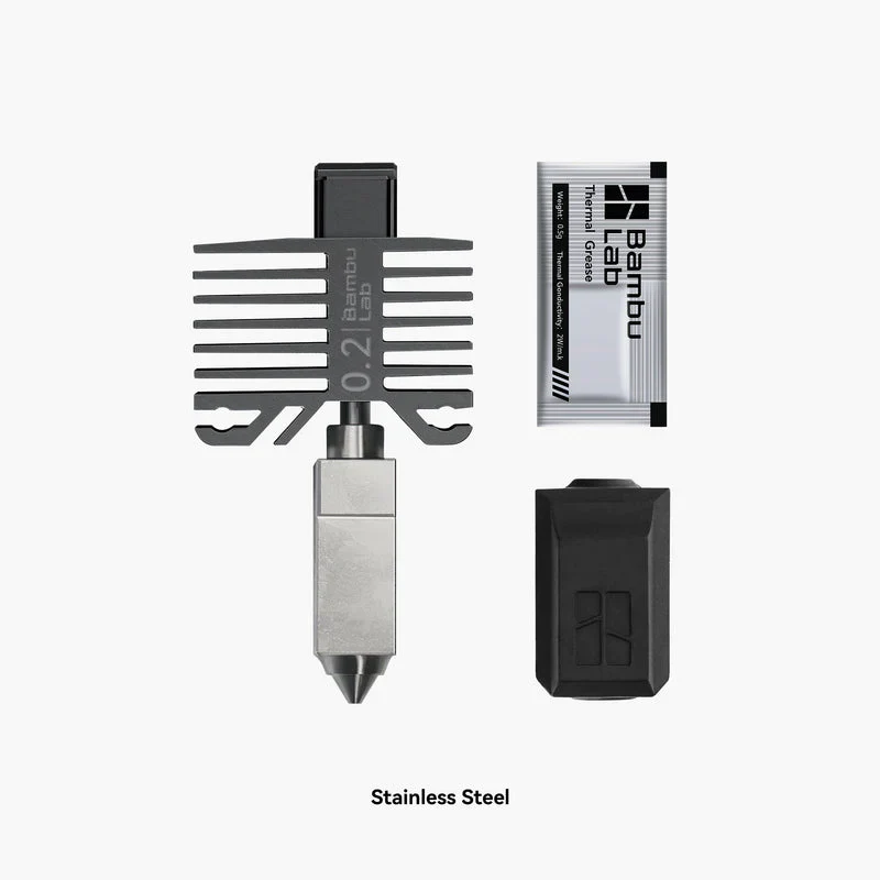 Bambu Lab - Hotend - Stainless Steel Nozzle - X1C/P1 Series (Pick a Size)
