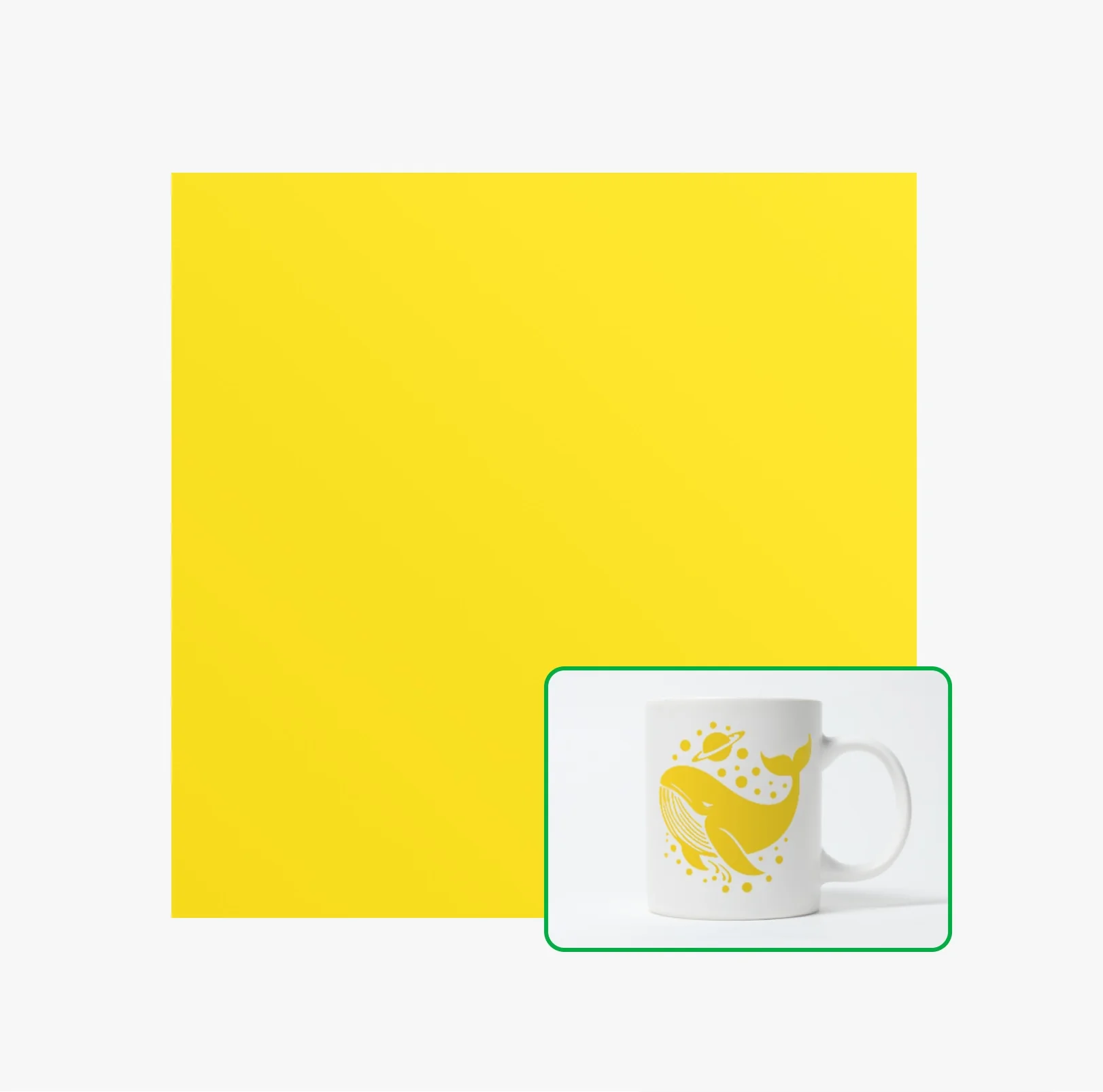 Bambu Lab - Matte Removable Adhesive Vinyl - Lemon Yellow (10pcs)
