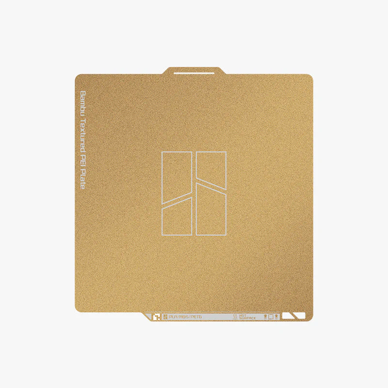 Bambu Lab - Textured PEI (Gold) Plate - P1/X1/A1/P2 Series - 256x256mm