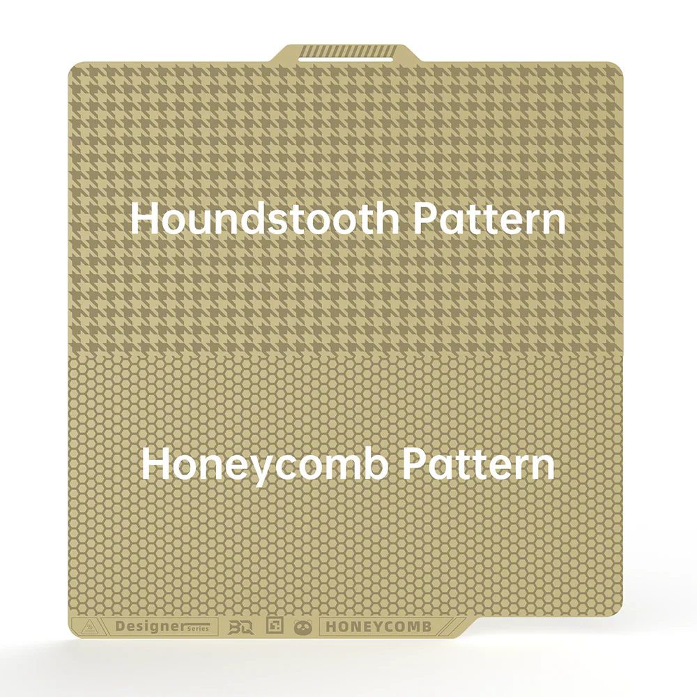 (UDGÅR) - BIQU - Panda Buildplate - Honeycomb and Houndstooth Patterns - X1 Series/P1 Series/A1/P2S - 258x275mm - Image 5
