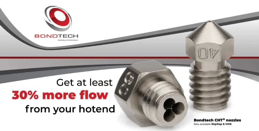 Bondtech - CHT® Coated Brass Nozzle - V6 - 1 pcs (Pick a Size) - Image 2