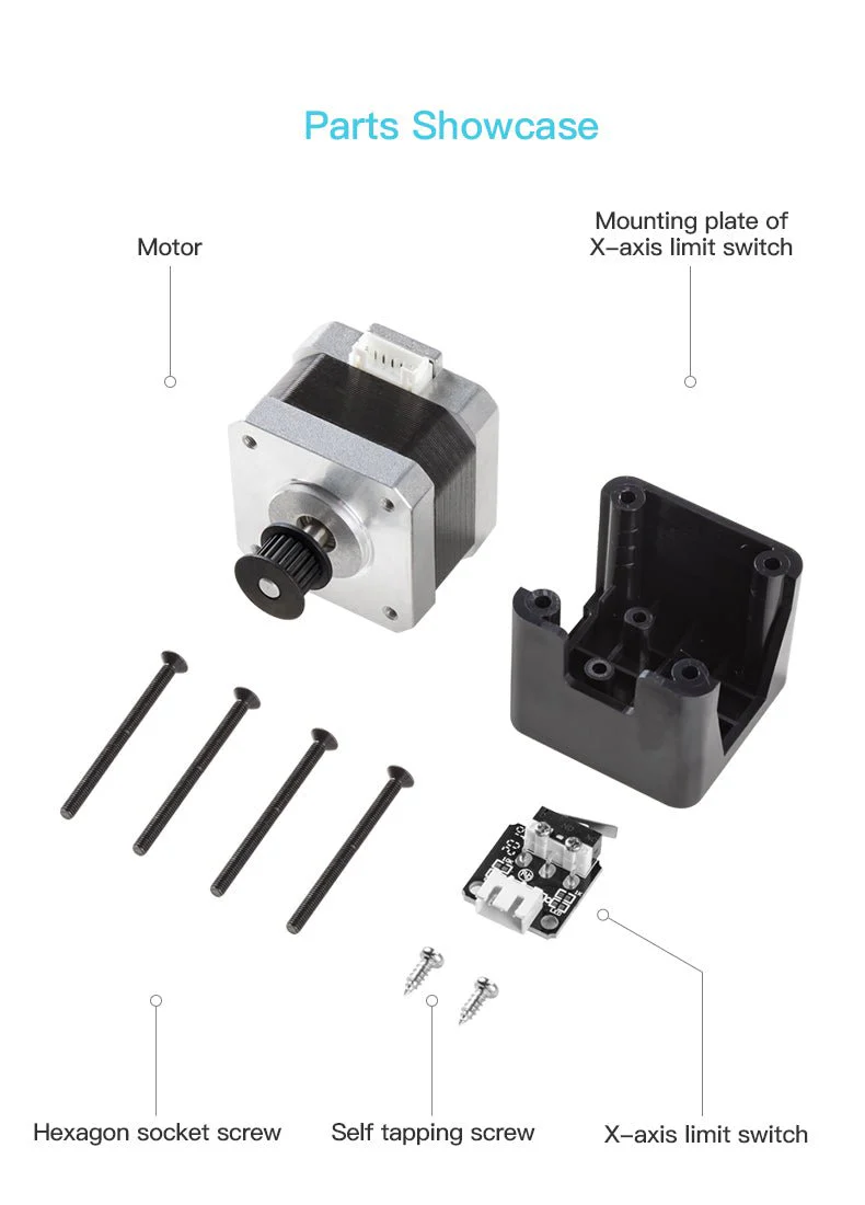 Creality 3D - X-axis Motor Kit with Endstop Switch - Ex. Ender-3 V2 - Image 7