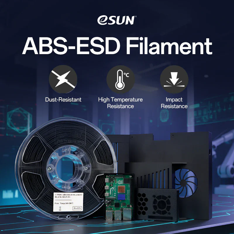 eSUN - ABS-ESD - Black - 1.75mm - 1kg - Image 2