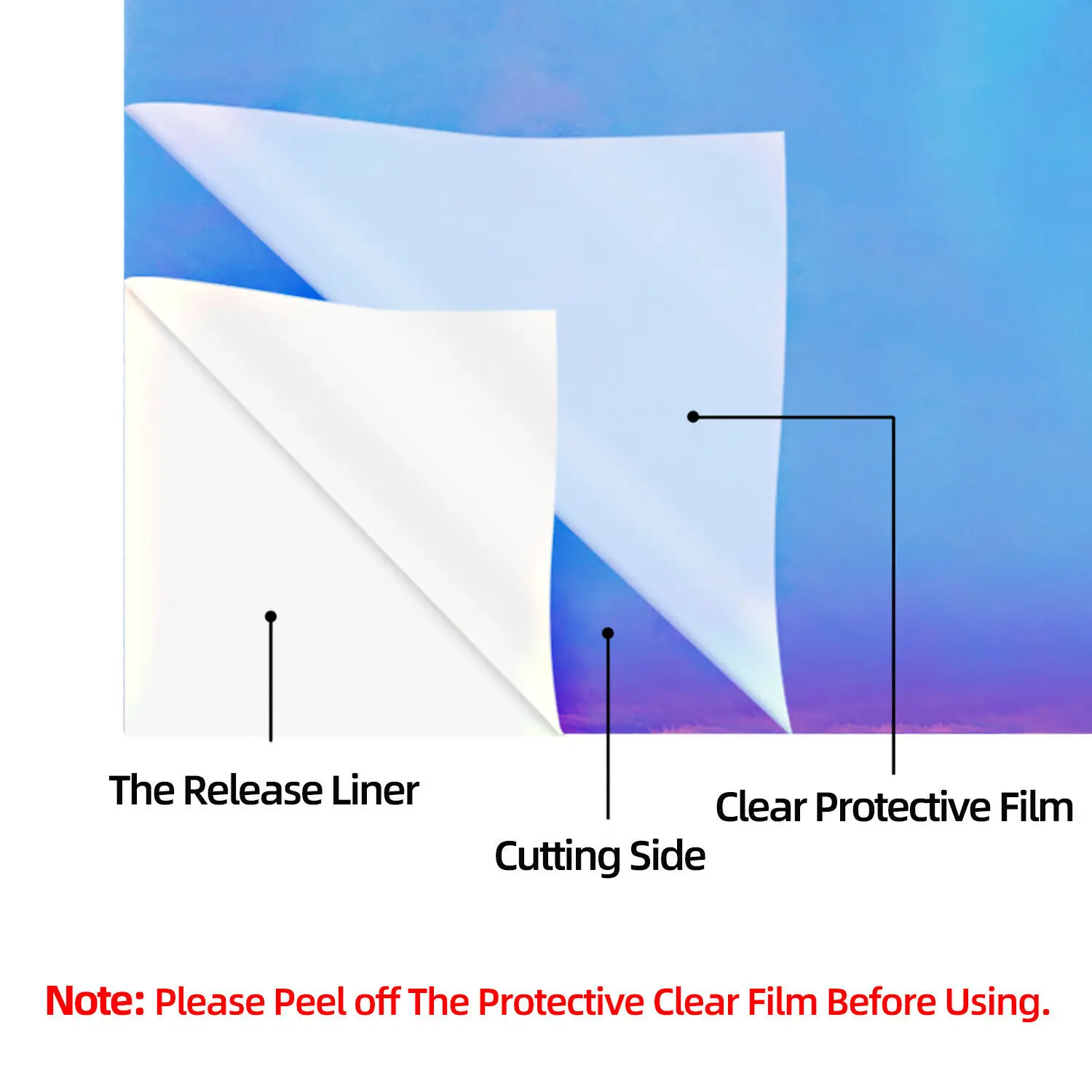 HTVRONT - Holographic Adhesive Vinyl Roll - Silver - Image 5