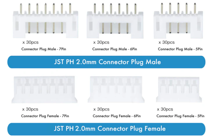 JST-PH Connector Kit - 5-6-7 - 2mm - 730pcs for Wires - Image 2