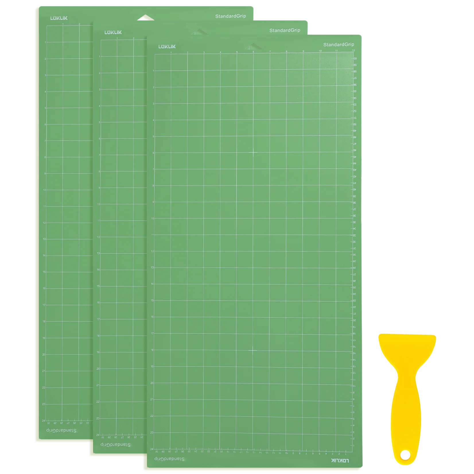 LOKLIK - Cutting Mat - Standard Grip - Green - 30.5x61cm - 3pack