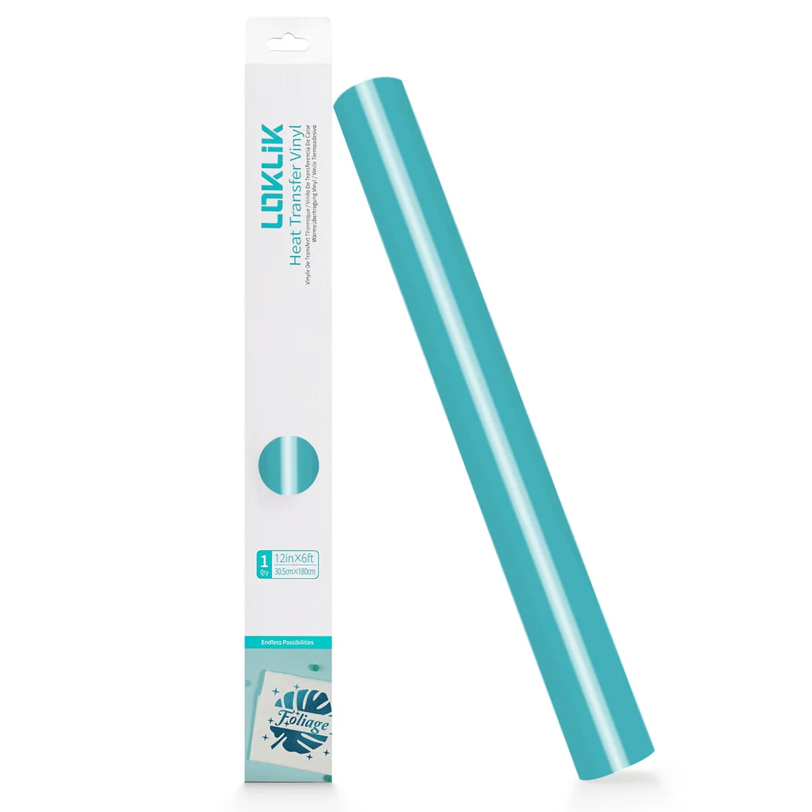LOKLIK - Heat Transfer Vinyl - 30.5cm x 180cm - Aqua Blue - Image 2