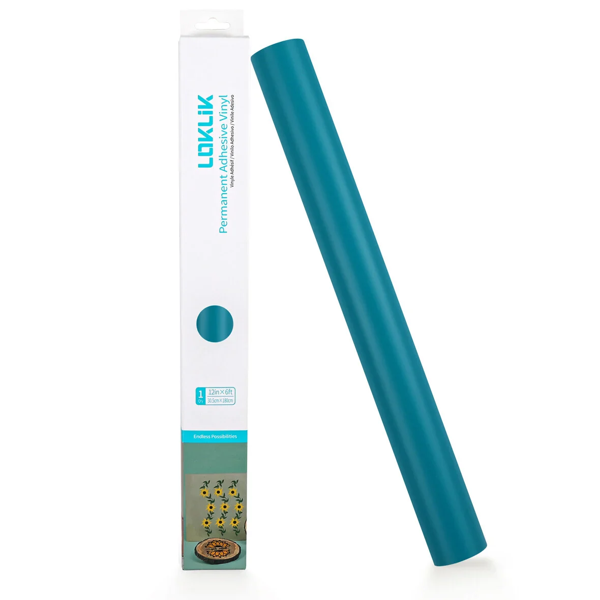 LOKLIK - Permanent Adhesive Vinyl - 30.5cm x 180cm - Matte Teal - Image 2