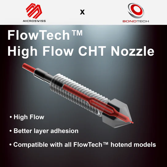Micro Swiss - FlowTech™ CHT High Flow Nozzle - 0.4mm (Ex. K1/K1 Max/K1C) - Image 4