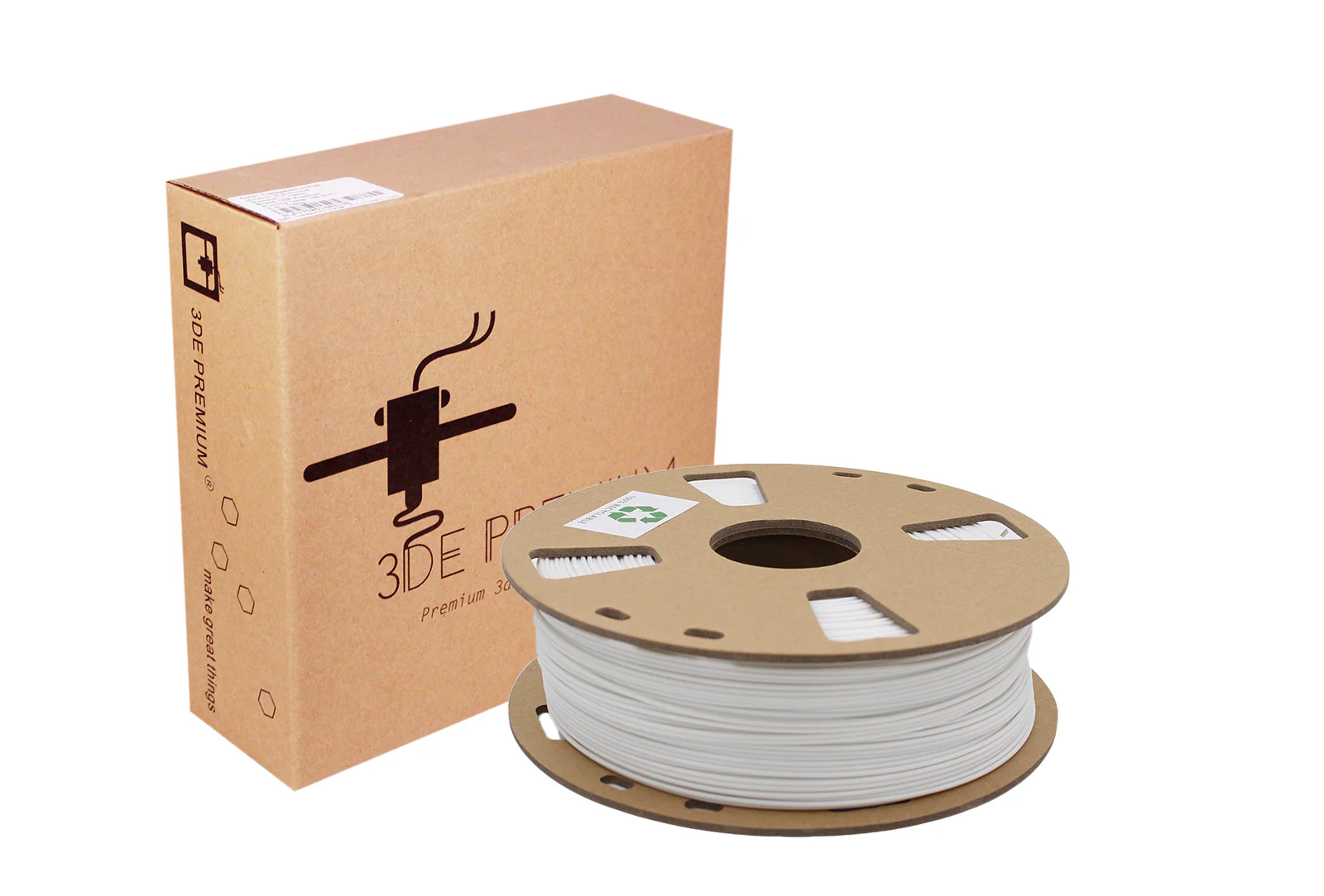3DE Premium - PBT+ - Snow White - 2.85mm - 1kg