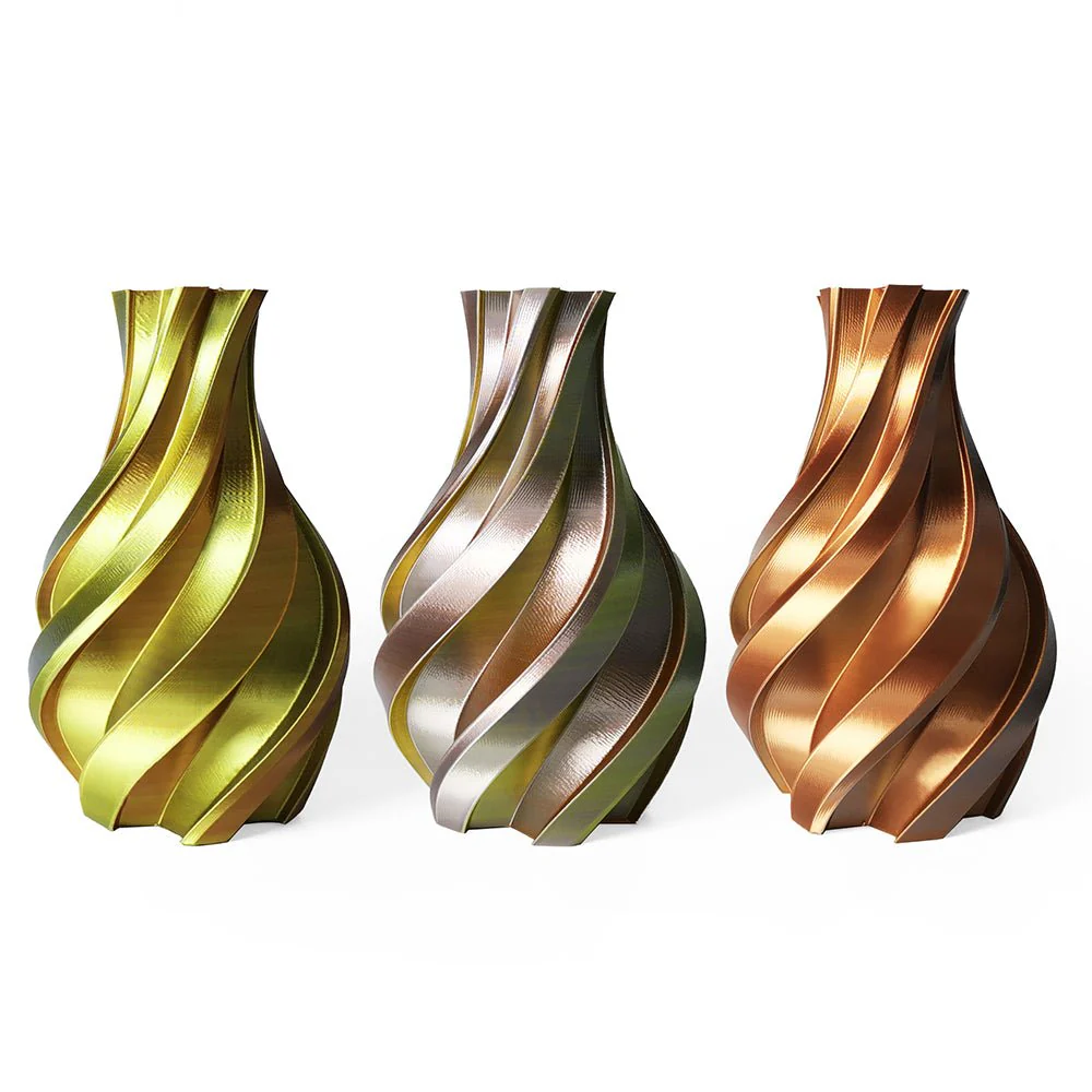 3DE Premium - PLA Silky - Tricolor Gold, Silver and Copper - 1.75mm - 1kg