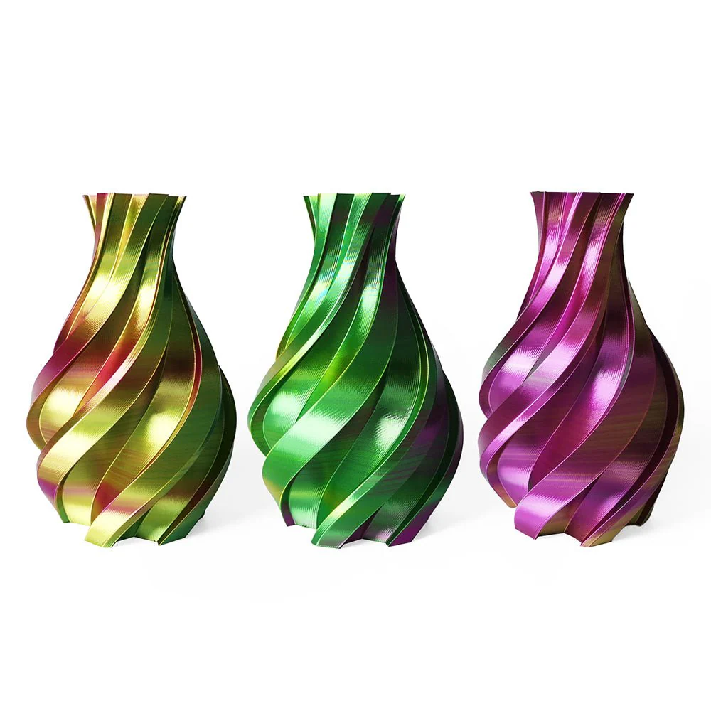 3DE Premium - PLA Silky - Tricolor Gold, Green and Fuchsia - 1.75mm - 1kg