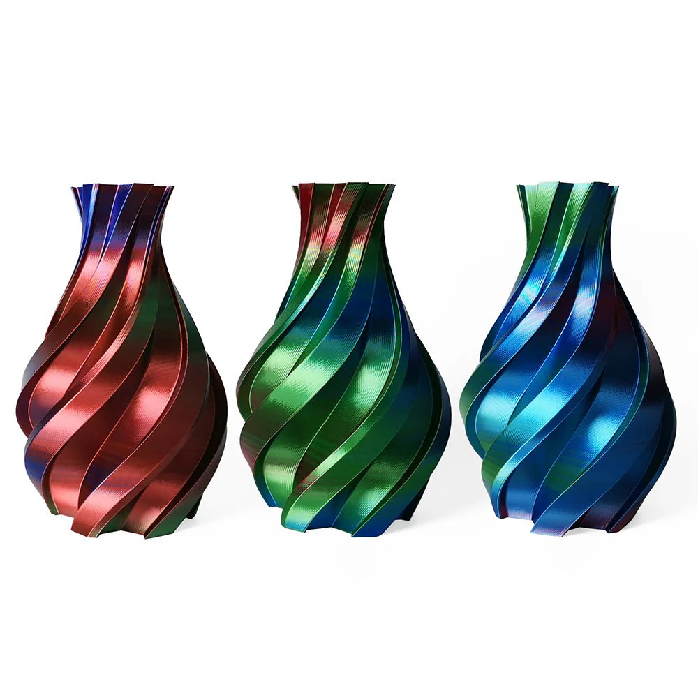 3DE Premium - PLA Silky - Tricolor Red, Green and Blue - 1.75mm - 1kg