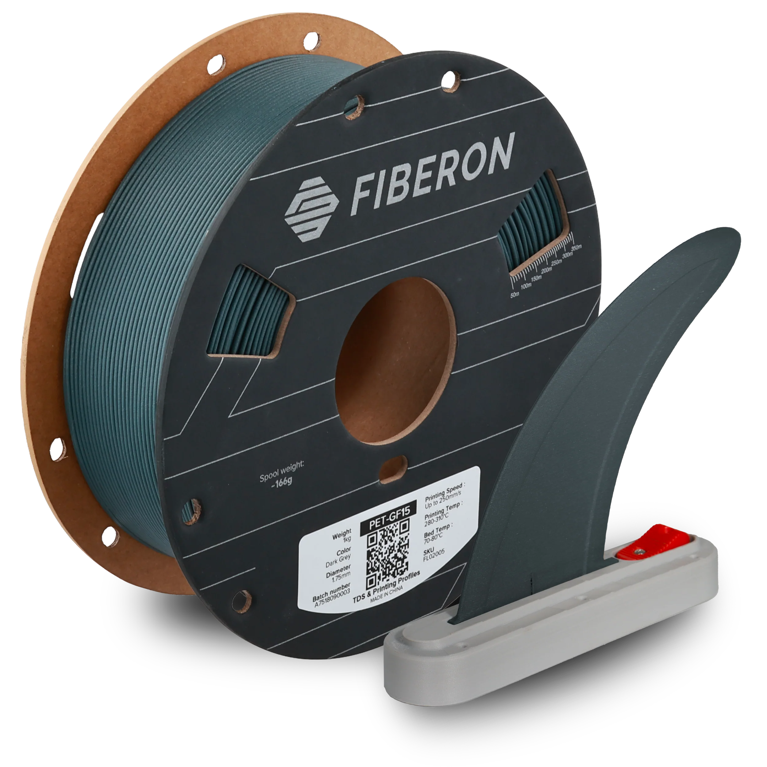 Polymaker - Fiberon™ PET-GF15 - Dark Grey - 1.75mm - 1kg