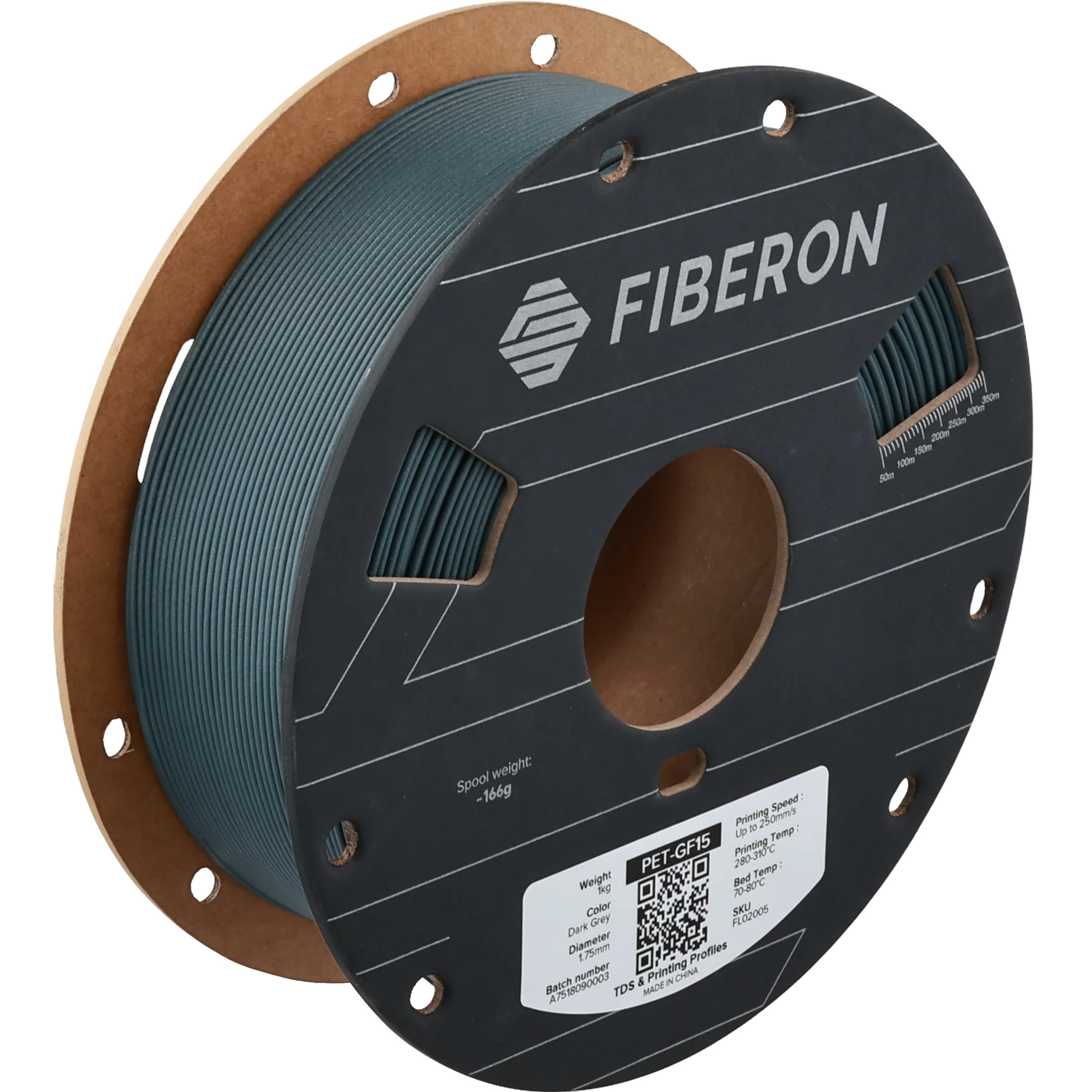 Polymaker - Fiberon™ PET-GF15 - Dark Grey - 1.75mm - 1kg - Image 2