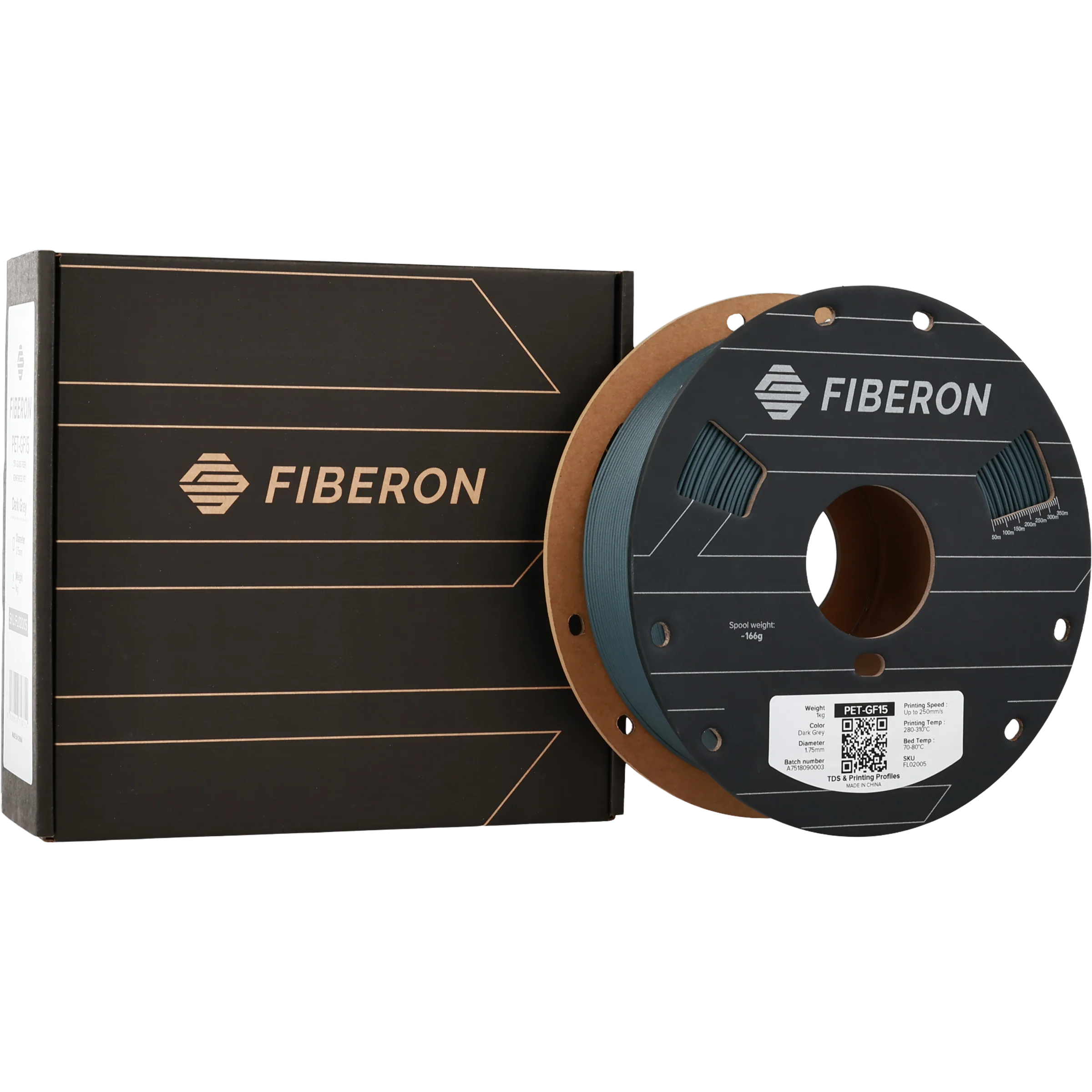 Polymaker - Fiberon™ PET-GF15 - Dark Grey - 1.75mm - 1kg - Image 3