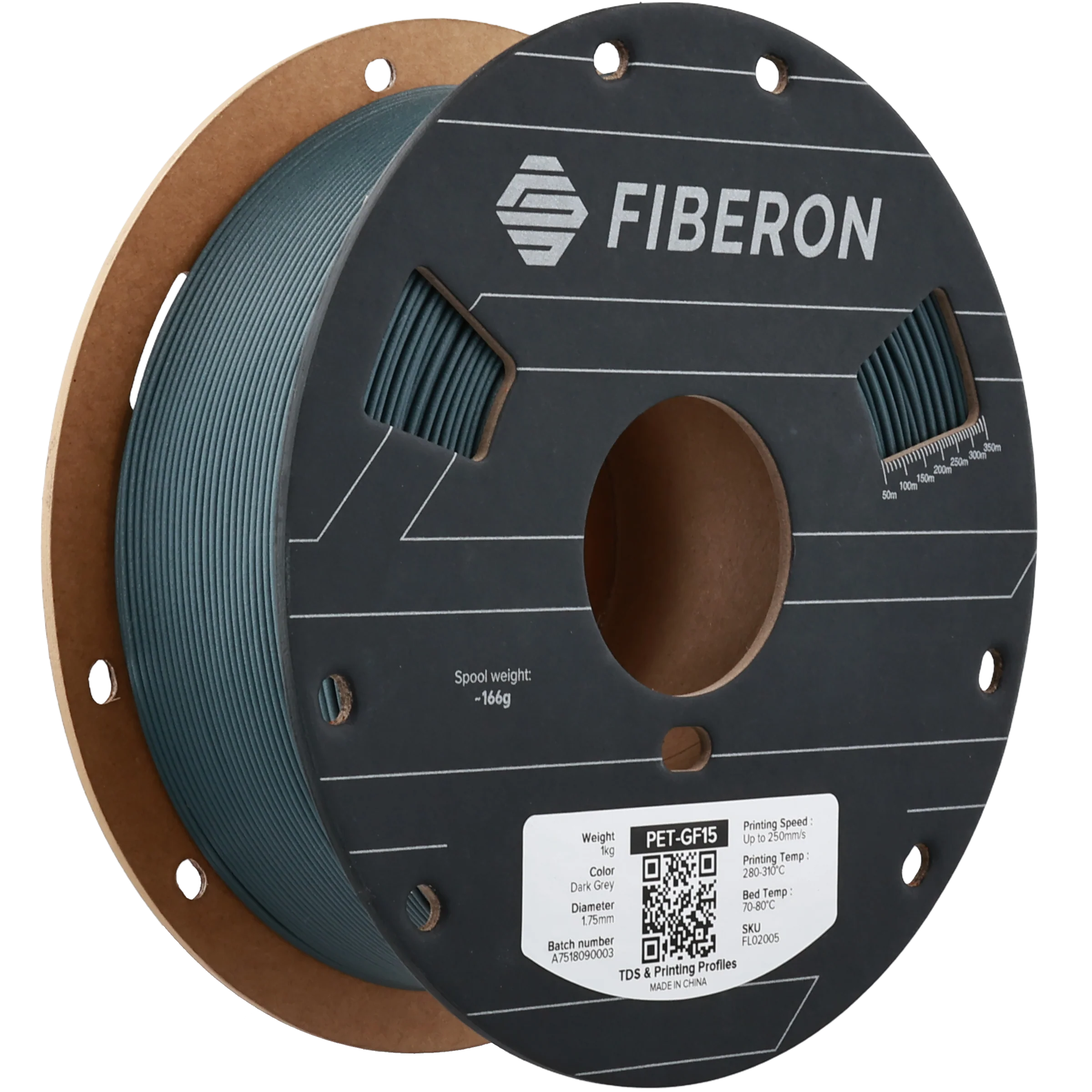 Polymaker - Fiberon™ PET-GF15 - Dark Grey - 1.75mm - 1kg - Image 4