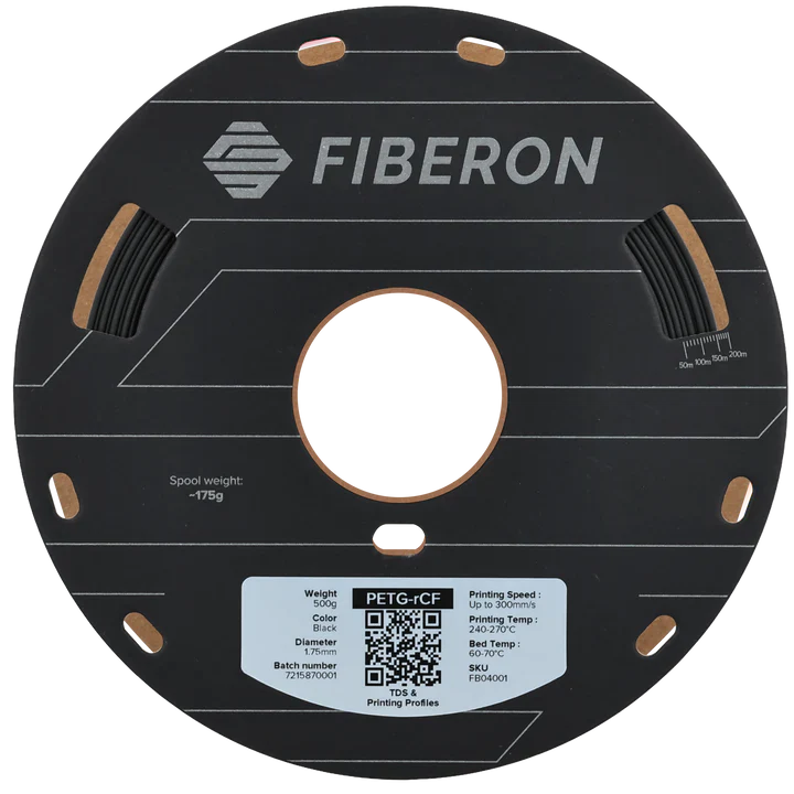 Polymaker - Fiberon™ - PETG-rCF08 - Black - 1.75mm - 500g - Image 5