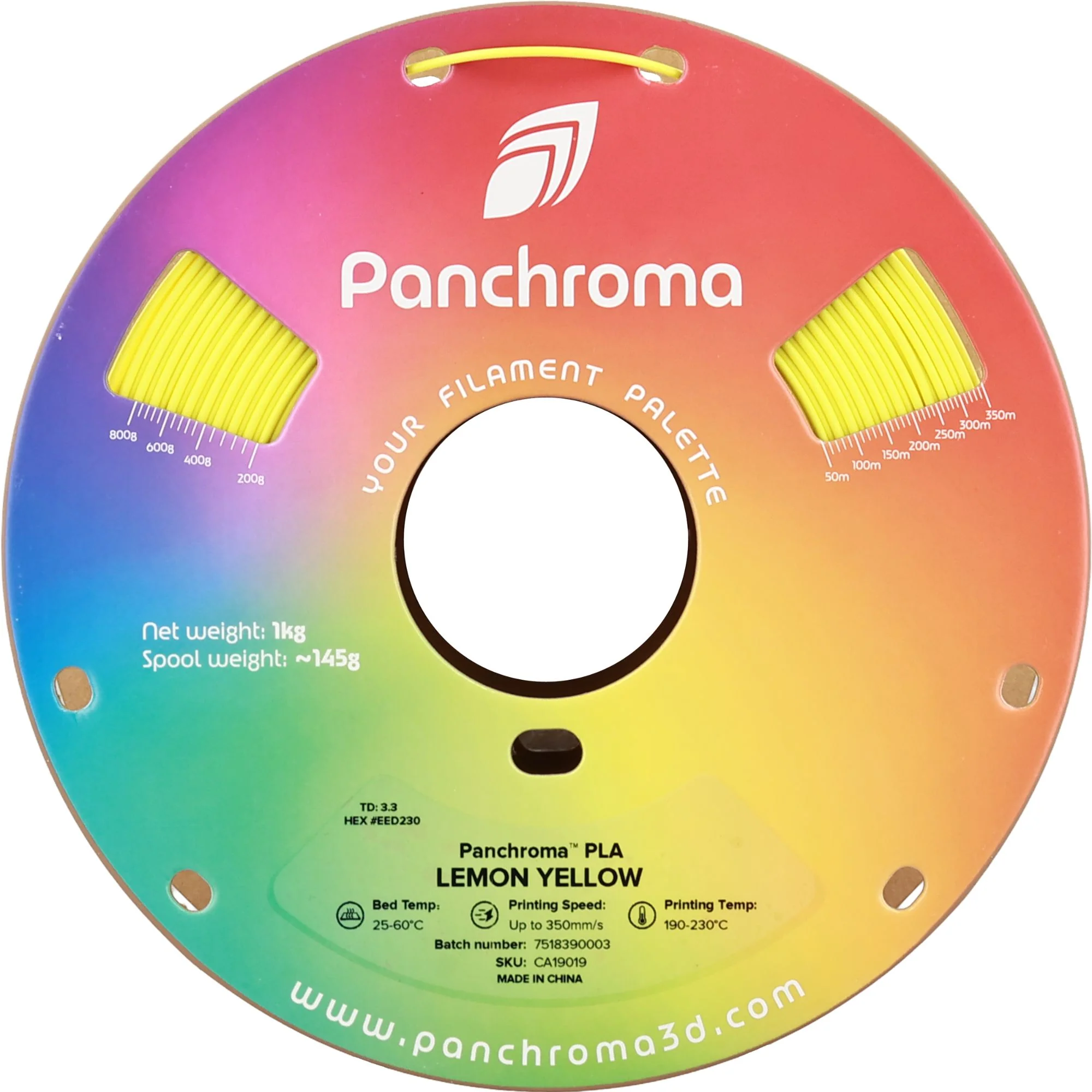 Polymaker - Panchroma™ PLA Basic - Lemon Yellow - 1.75mm - 1kg - Image 2