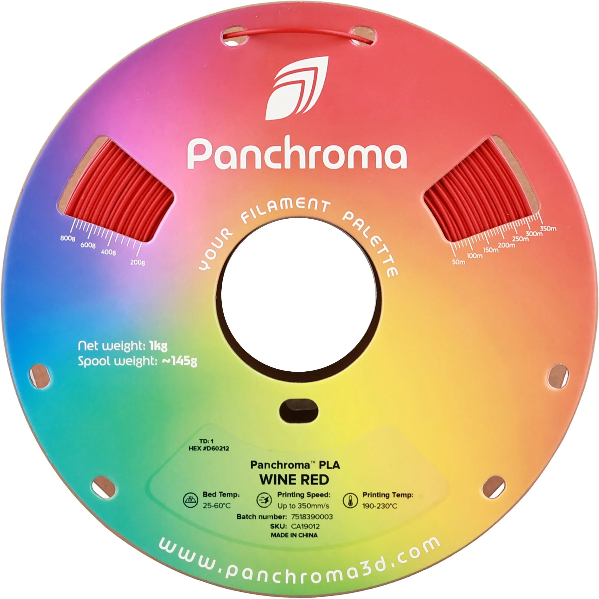 Polymaker - Panchroma™ PLA Basic - Wine Red - 1.75mm - 1kg - Image 2