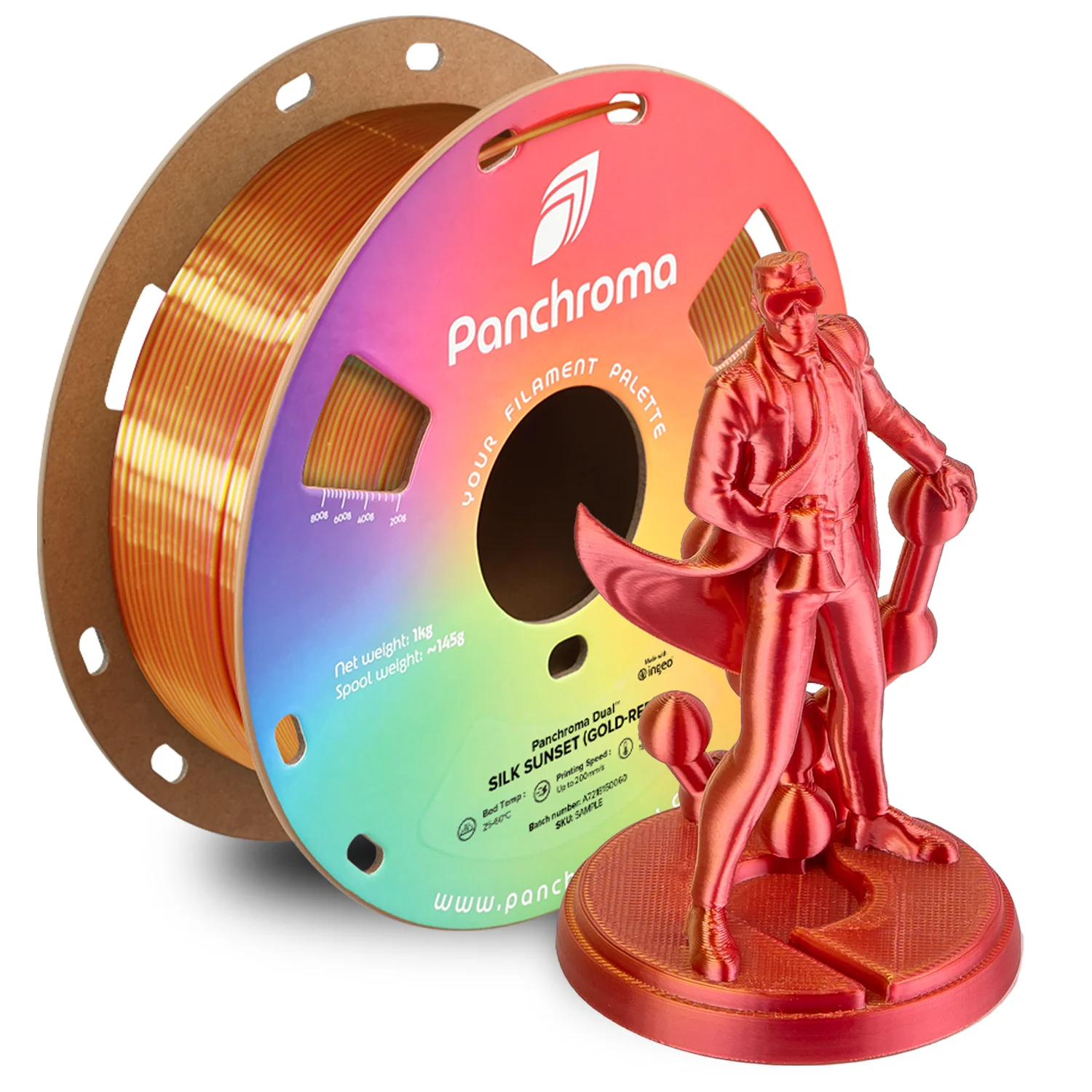 Polymaker - Panchroma™ PLA Dual - Silk Sunset (Gold-Red) - 1.75mm - 1kg