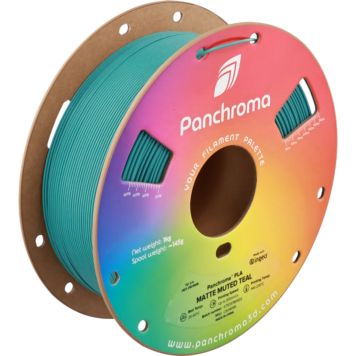 Polymaker - Panchroma™ PLA - Matte Muted Teal - 1.75mm - 1kg