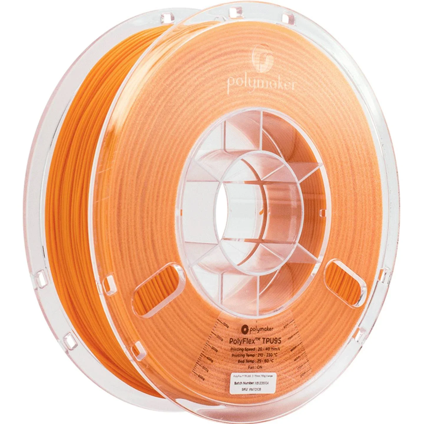 Polymaker - PolyFlex TPU 95A - Orange - 1.75mm - 750g - Image 2