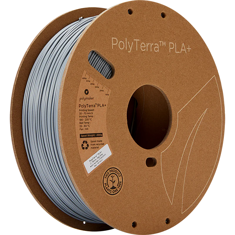 (UDGÅR) - Polymaker - PolyTerra PLA+ - Grey - 1.75mm - 1kg
