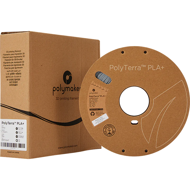 (UDGÅR) - Polymaker - PolyTerra PLA+ - Grey - 1.75mm - 1kg - Image 3