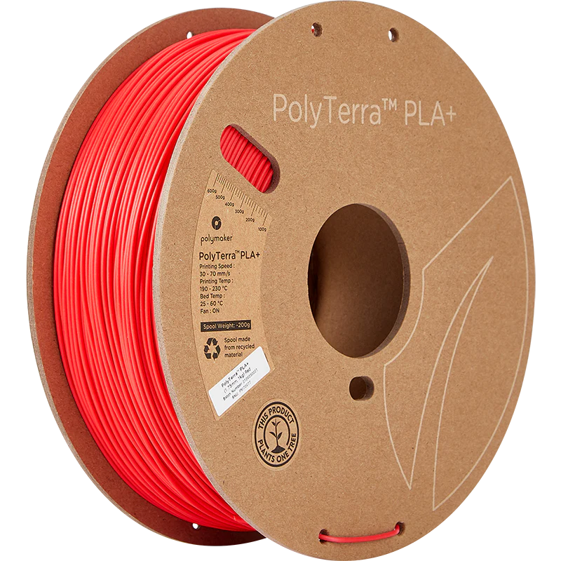 Polymaker - PolyTerra PLA+ - Red - 1.75mm - 1kg