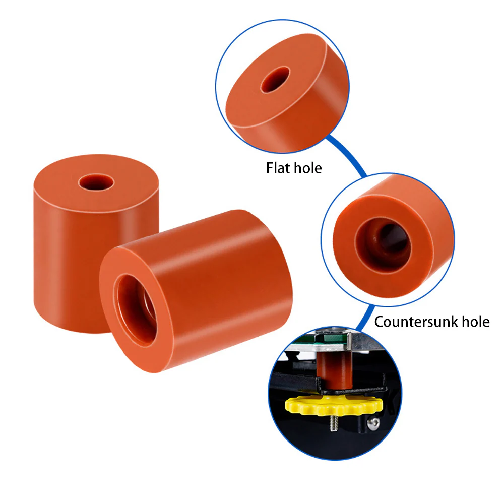 Silicone Level Column (16mm Inner Hole 4mm) - Orange (1 pcs) - Image 2