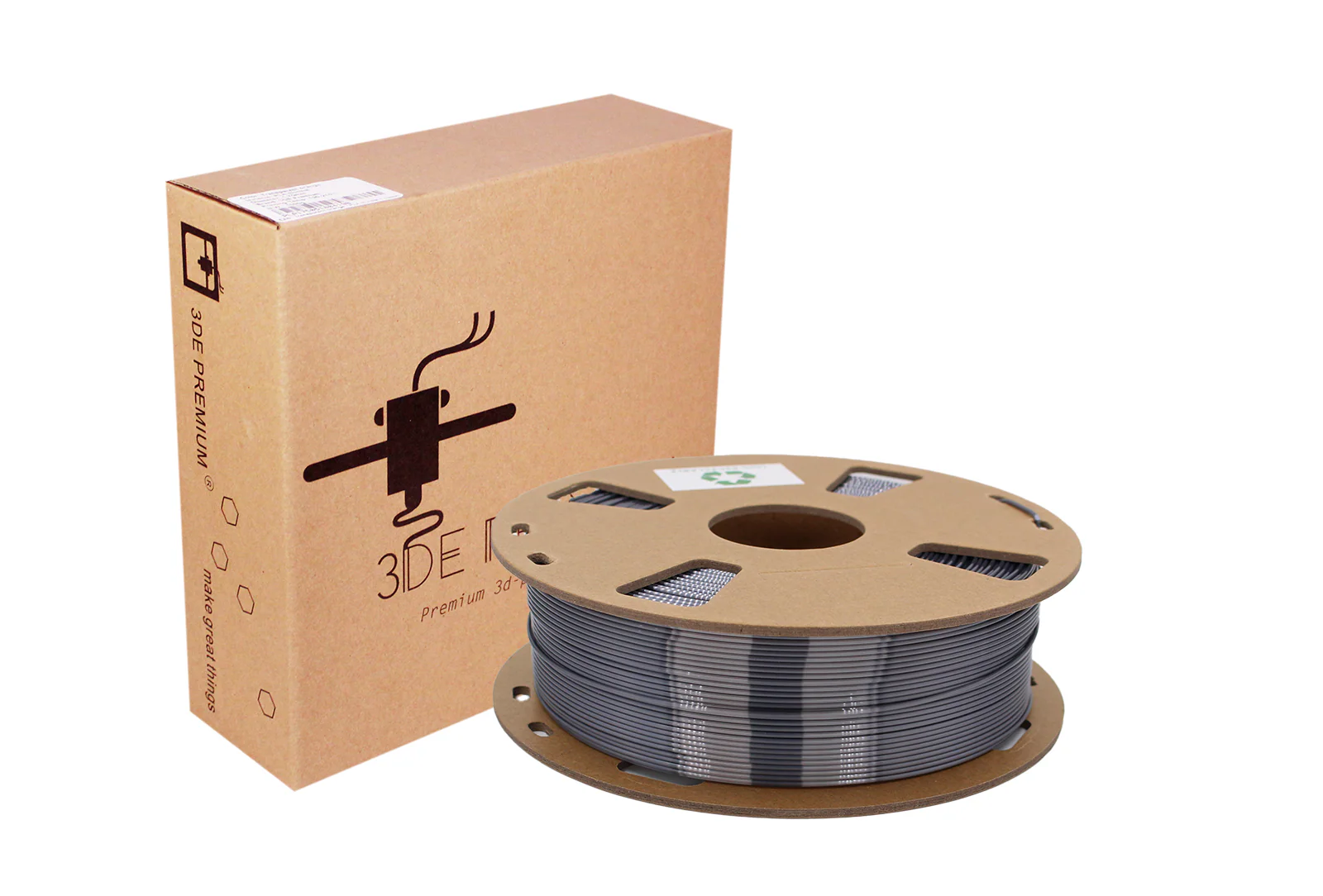 3DE Premium - PLA Silky - Iron Grey - 1.75mm - 1kg