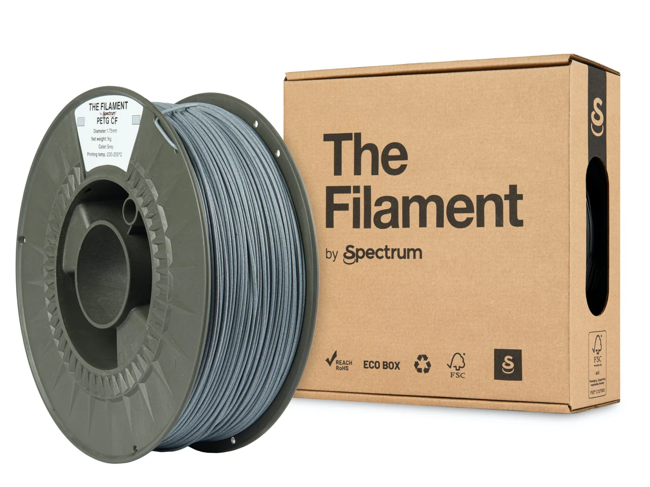 The Filament - PETG CF - Grey - 1.75mm - 1kg