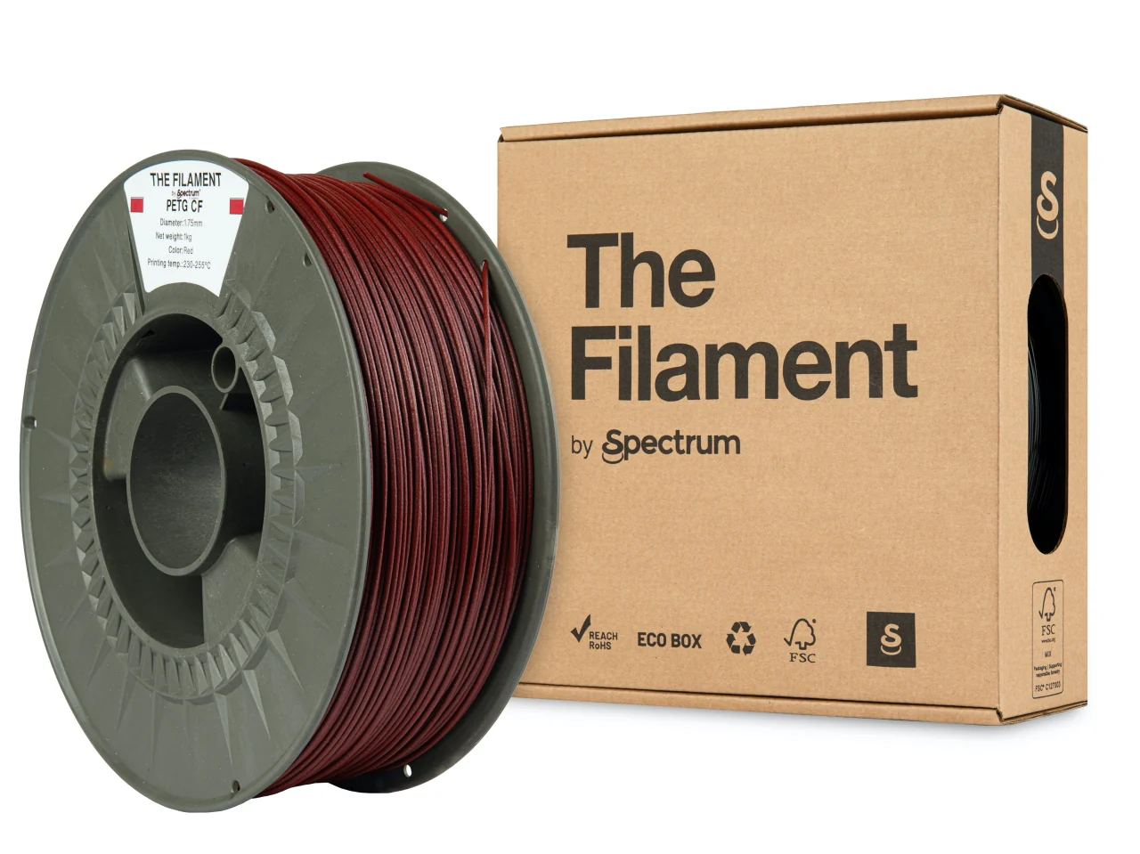 The Filament - PETG CF - Red - 1.75mm - 1kg
