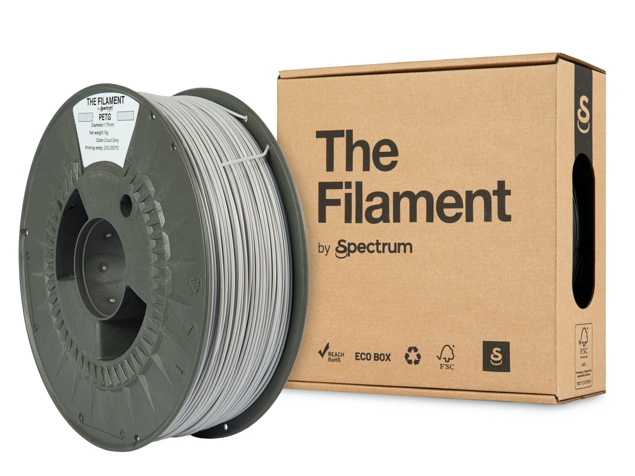 The Filament - PETG - Cloud Grey - 1.75mm - 1kg