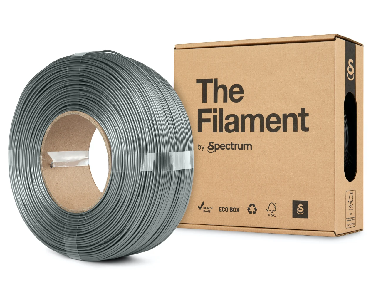 The Filament - PETG - Silver Aluminium - 1.75mm - 1kg - Refill