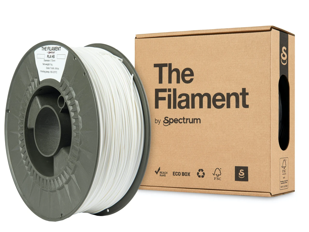 The Filament - PLA High Speed - Traffic White - 1.75mm - 1kg