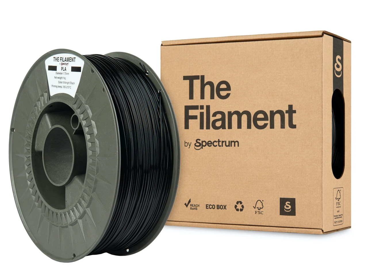 The Filament - PLA - Midnight Black - 1.75mm - 1kg