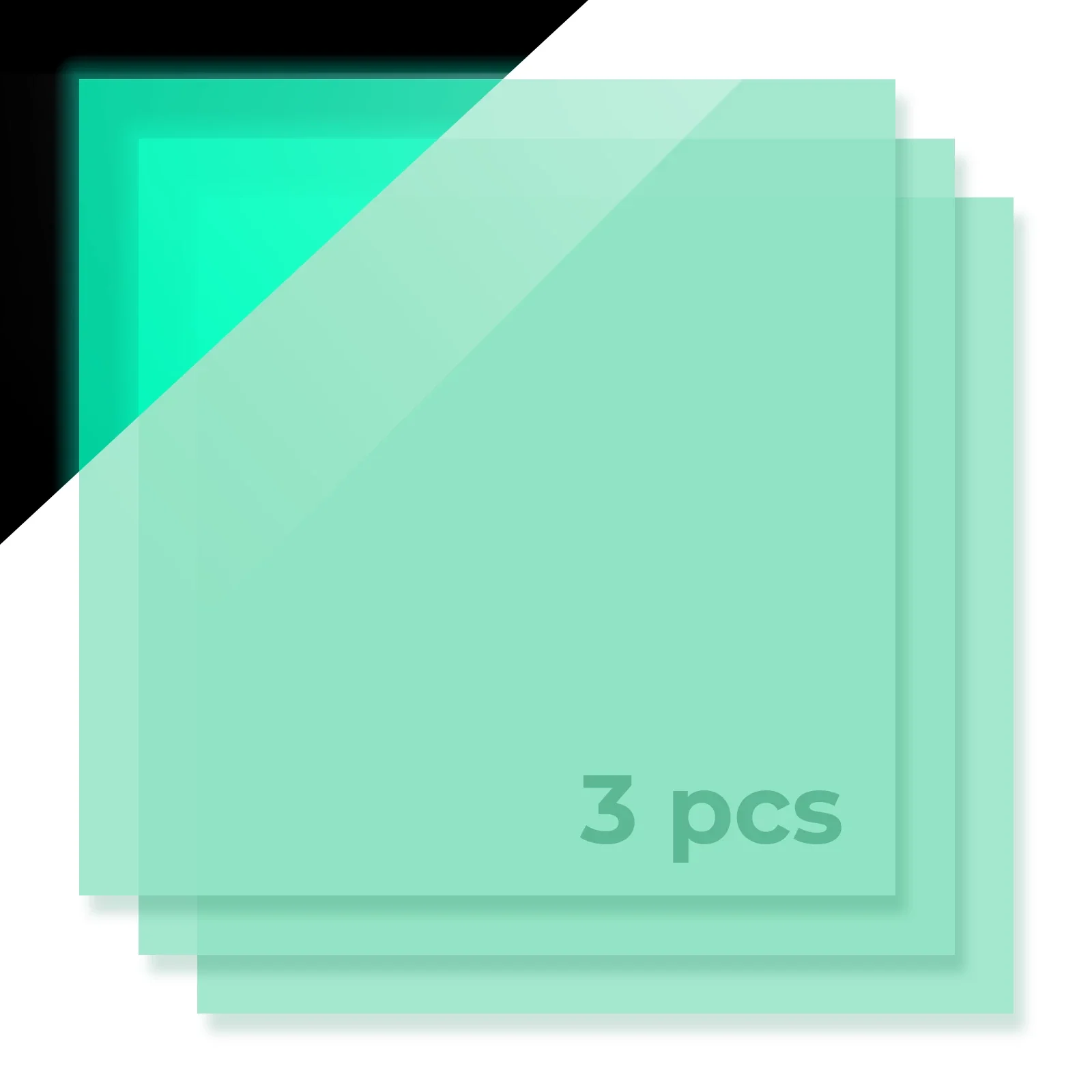 xTool - Acrylic Sheet Plexiglass - Glow in the Dark - Green Turquoise - 3mm (3pcs) - Image 5