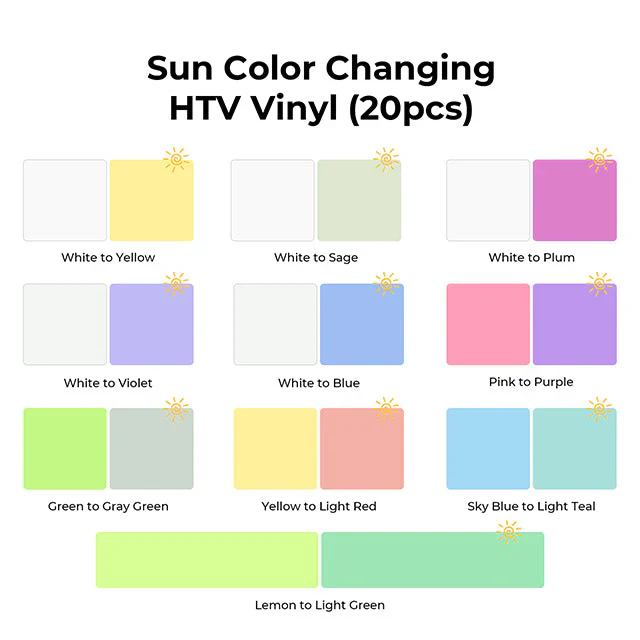 xTool - Heat Transfer Vinyl - Sun Color Changing (20pcs) - Image 3