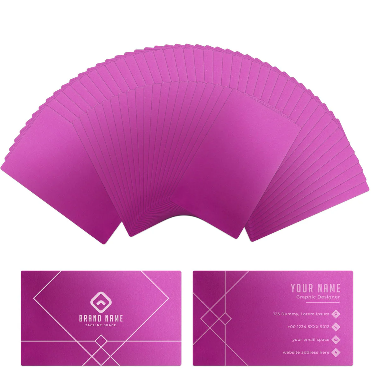 xTool - Purple Metal Visitkort 60pcs